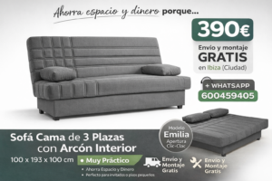 Sofá Cama Automático 2 Posiciones – Colchón 188x126 cm, Tapizado Napa, Ahorro de Espacio y Confort Diario