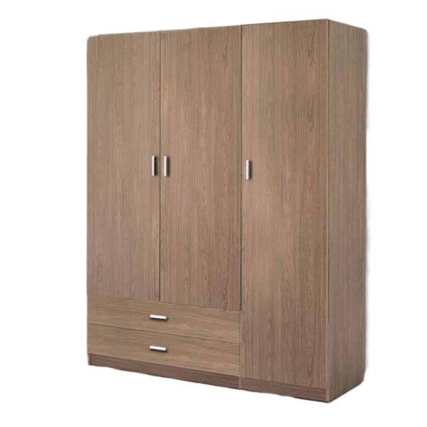 Armario 3 Puertas y 2 Cajones – Mueble de Almacenaje Moderno 200x150x51 cm