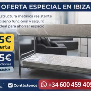 Litera Metálica Resistente para Adultos y Niños | Ahorra Espacio | Oferta en Ibiza