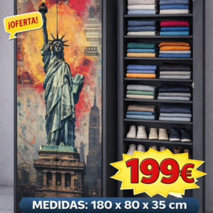 Armario multiuso 180x80x35 cm – Estilo Sencillo y Funcional, Ideal para Ropa, Zapatos y Almacenaje