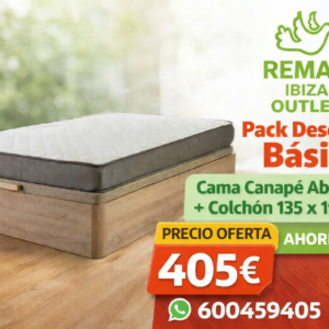 Pack Descanso 135x190 en Ibiza – Ahorra espacio y dinero |