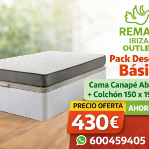 Pack Descanso 105x190 con Canapé Abatible y Colchón