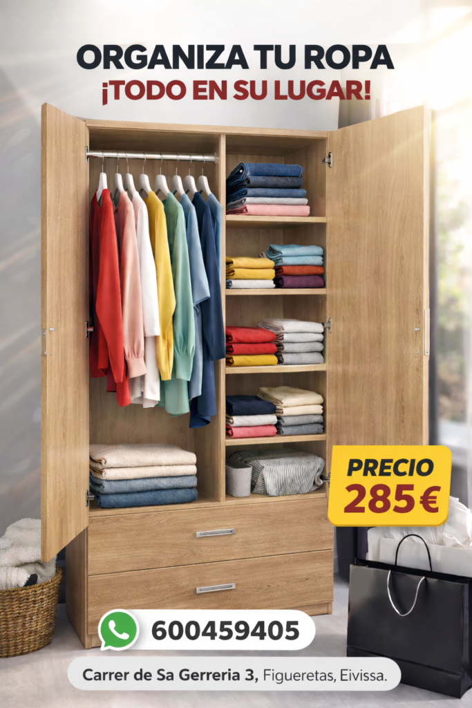 armario 2 puertas 2 cajones outlet remar ibiza 2 1