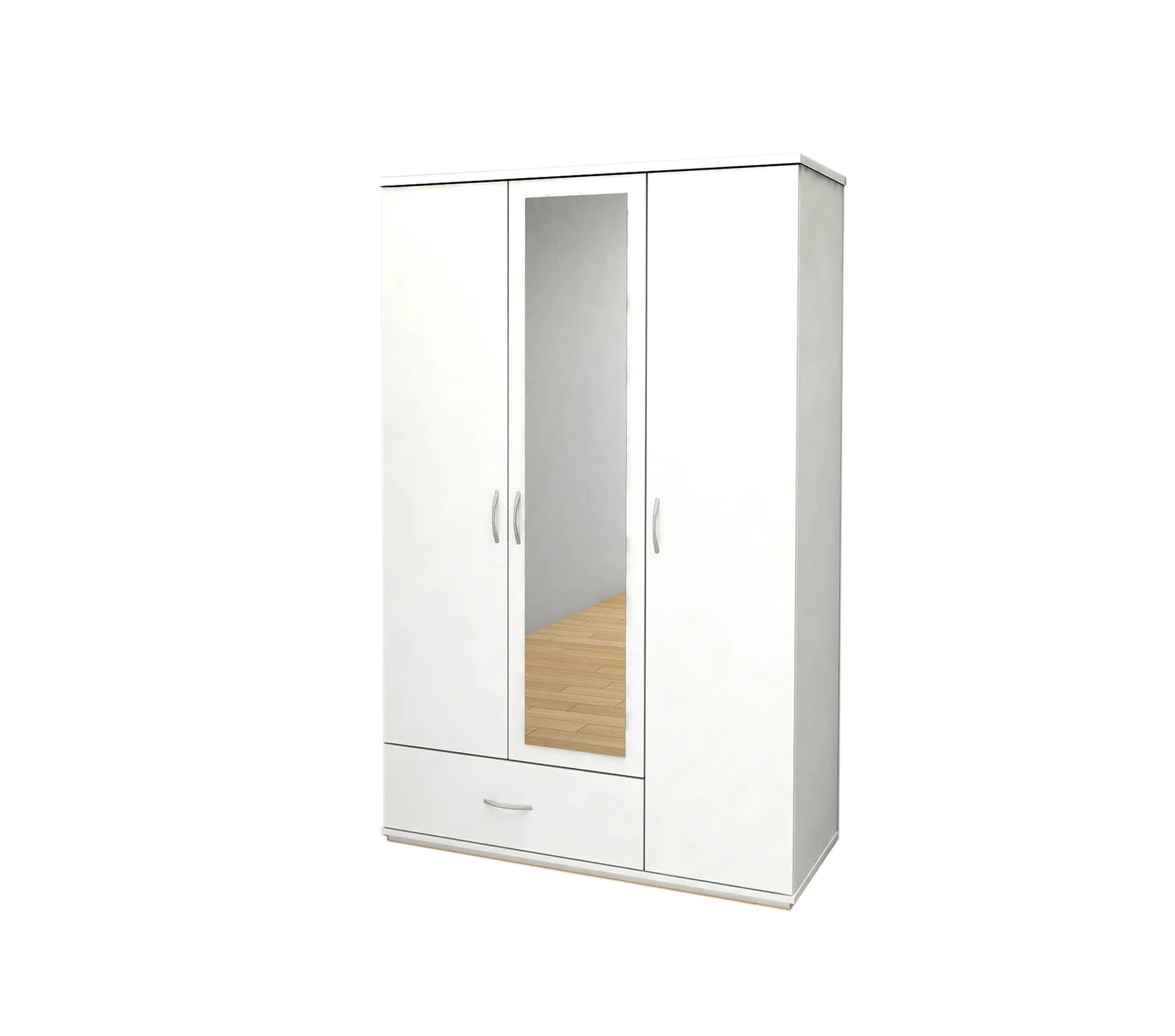 Armario 3 puertas con espejo central – diseño moderno, gran capacidad y almacenamiento inteligente para dormitorios en Ibiza 3 Armario 3 puertas con espejo central – diseño moderno, gran capacidad y almacenamiento inteligente para dormitorios en Ibiza