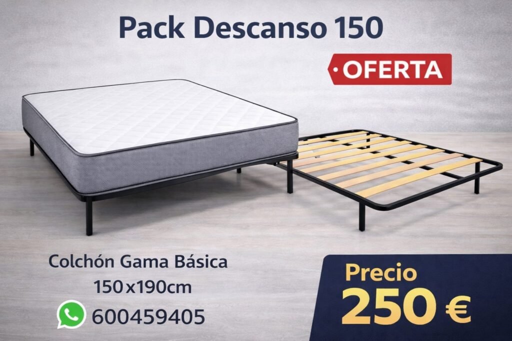 outlet remar pack descanso somier colchon 4