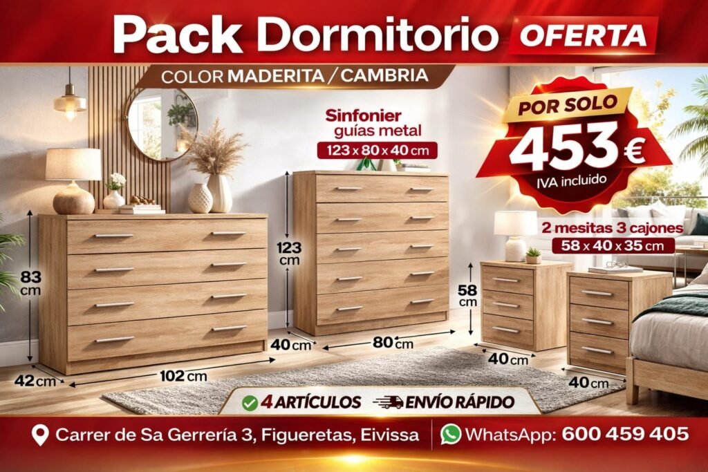 pack dormitorio cambria outlet remar 1