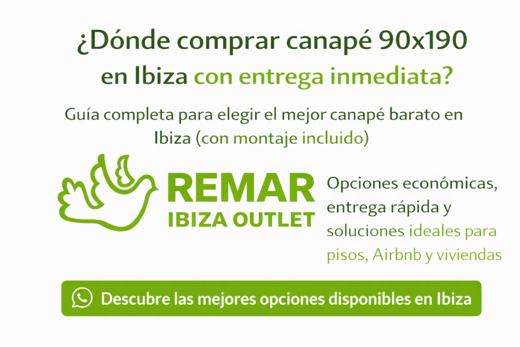 Donde comprar canape 90x190 en Ibiza