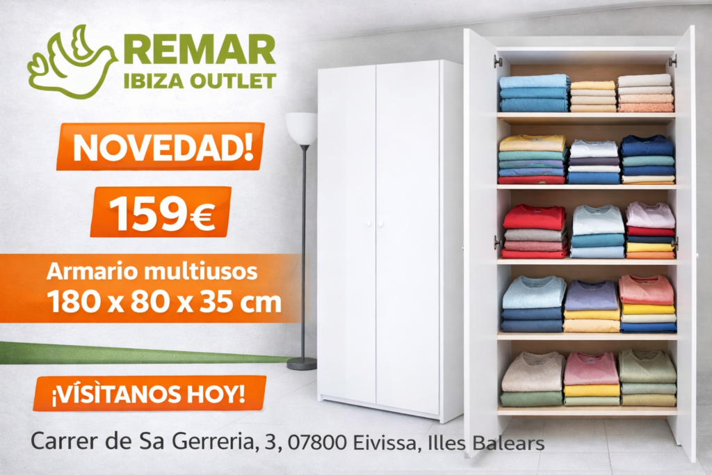 armario multiusos 6 estantes 180x80x35 ibiza remar outlet 3