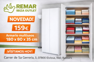 armario multiusos 6 estantes 180x80x35 ibiza remar outlet 3