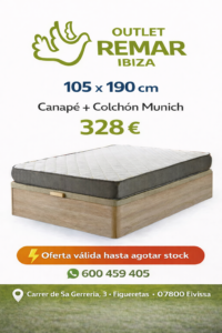 Pack Descanso Munich 105x190 en Ibiza | Canapé Abatible + Colchón