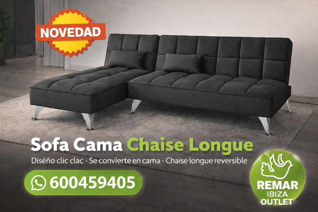 outlet remar chaise longue negro ibiza novedad 1 1