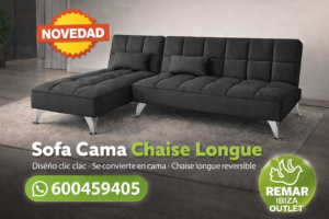 outlet remar chaise longue negro ibiza novedad 1 2