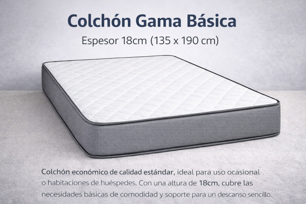outlet remar ibiza Colchon Gama Basica 135 x 190 cm – Espesor 18 cm