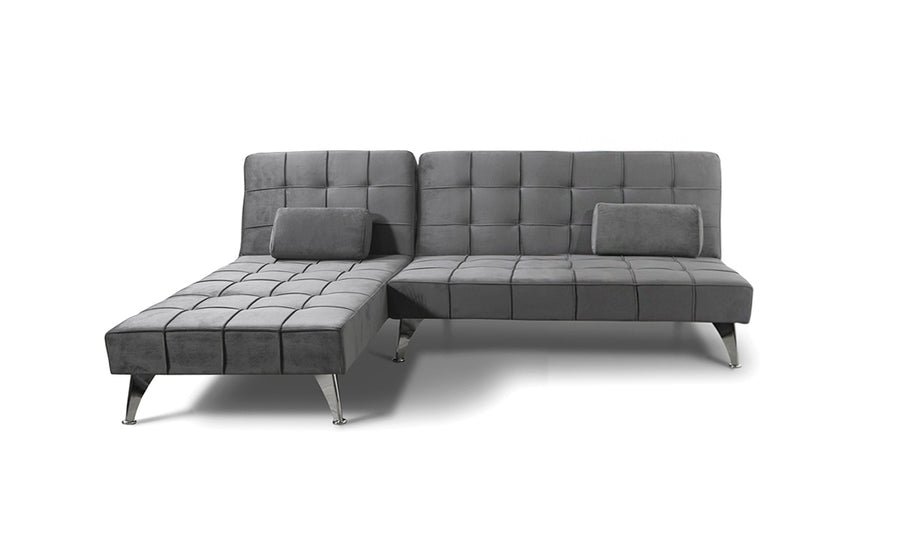 sofa cama outlet ibiza gris terciopelo