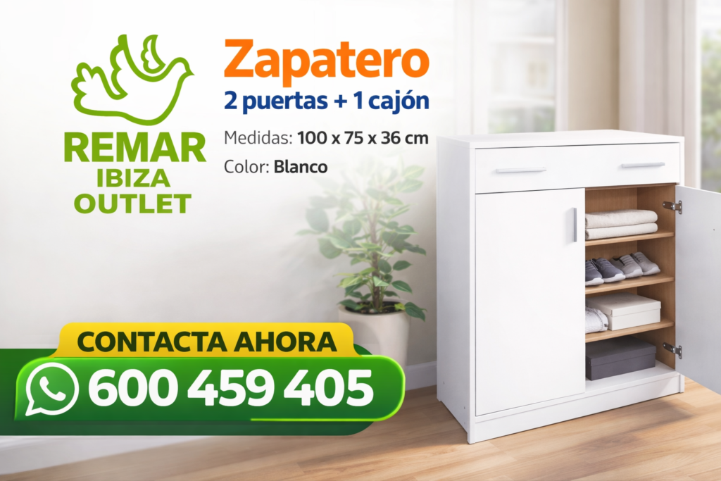 zapatero nuevo 2 puertas 1 cajon