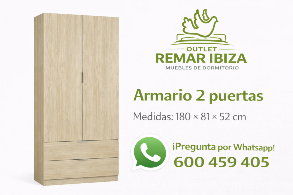 Armario 2 puertas Outlet Remar Ibiza Armario 2 puertas Outlet Remar Ibiza