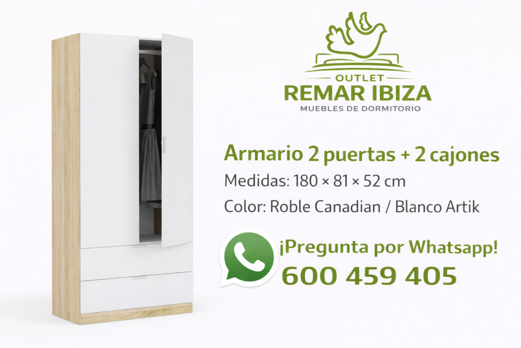 Armario 2 puertas y 2 cajones Armario 2 puertas y 2 cajones
