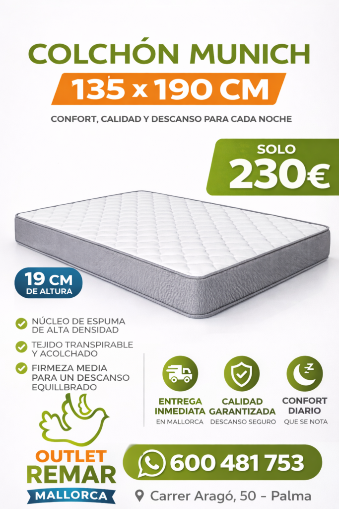 Colchon Munich 135 x 190 cm oferta