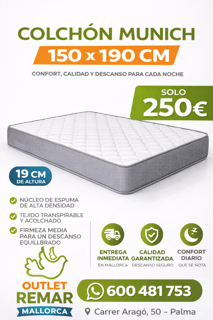 Colchon Munich 150 x 190 cm oferta 1