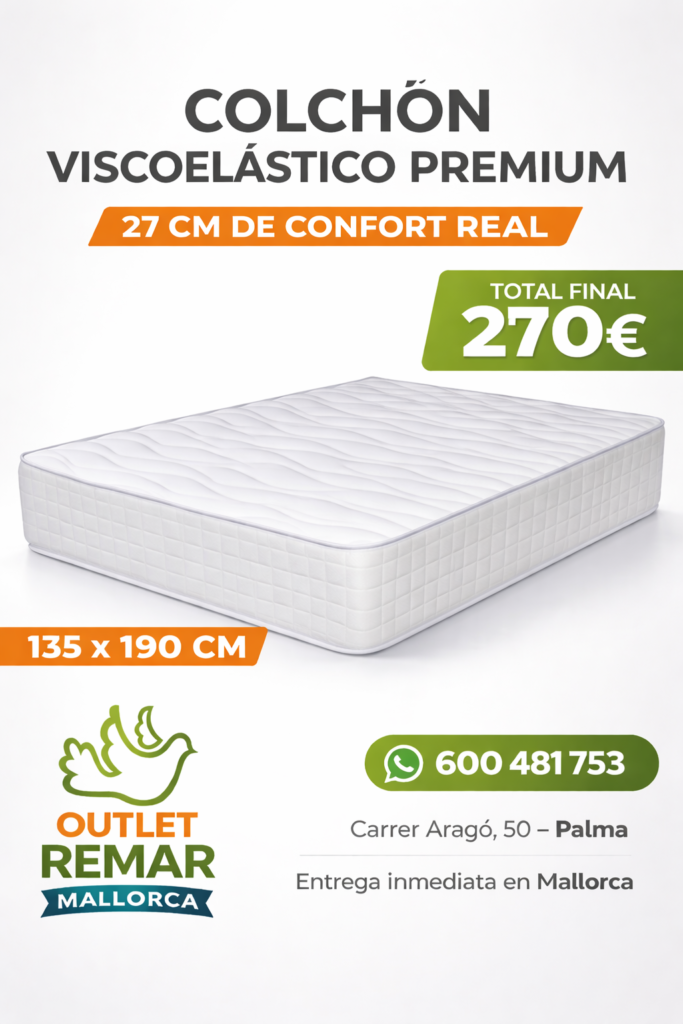 Colchon viscoelastico premium a buen precio 1