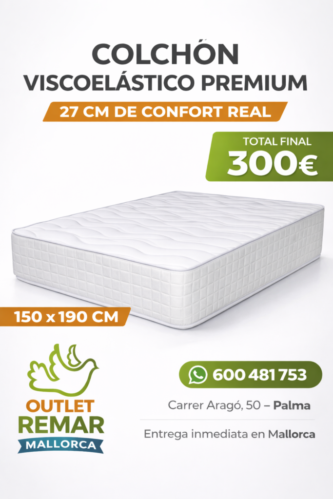 Colchon viscoelastico premium a oferta