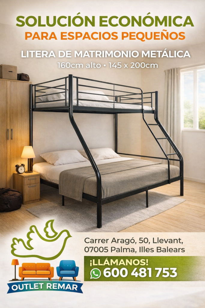 Litera metalica para espacios pequenos en mallorca