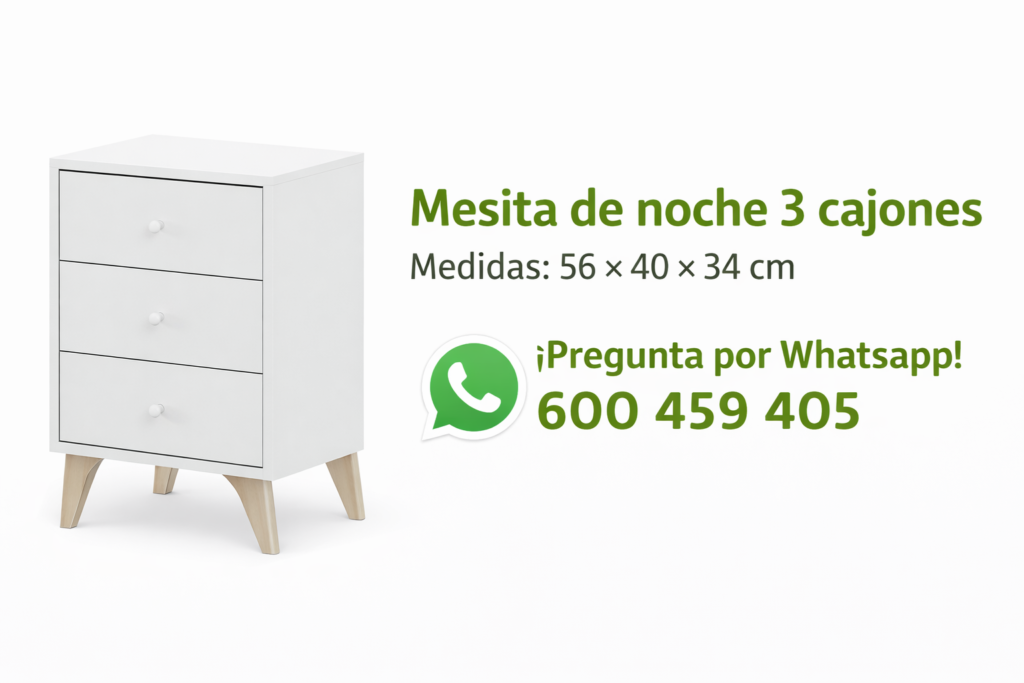 Mesita de noche moderna y práctica Mesita de noche moderna y practica