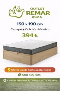 Pack Descanso Munich 90×190 Canape Abatible Colchon en Ibiza