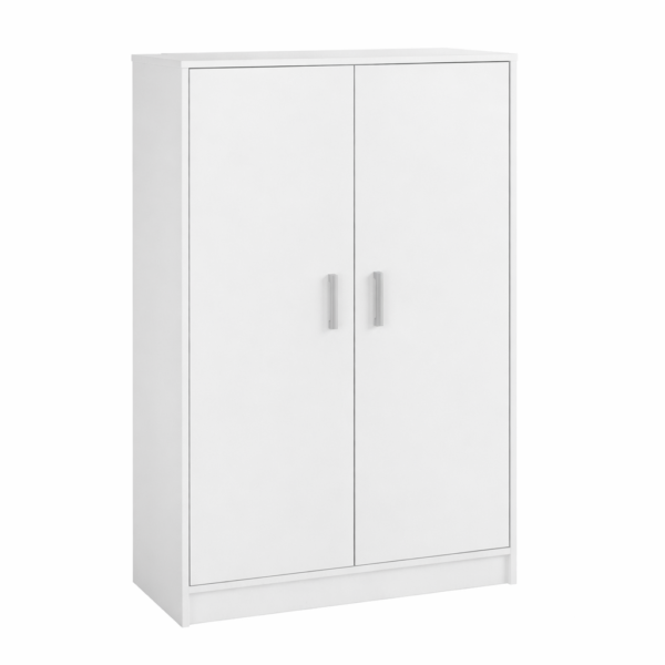 Zapatero Armario 2 Puertas 101x75 cm | Mueble para Zapatos Blanco en Ibiza