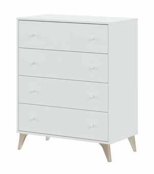 Cómoda Blanca 4 Cajones 95×78 cm | Mueble de Dormitorio Moderno en Ibiza