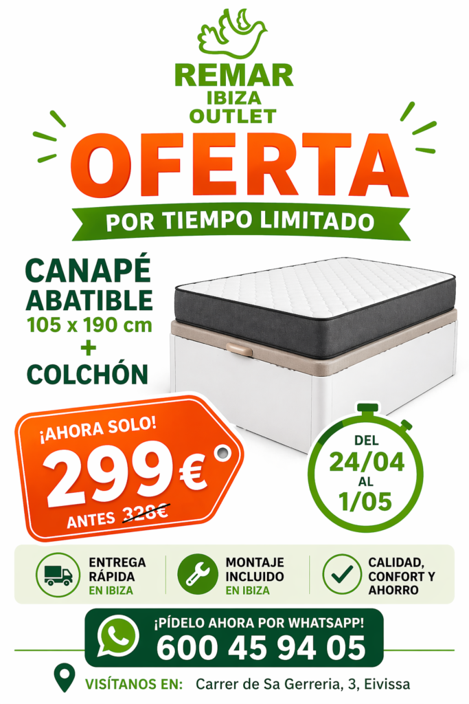 pack canape 105 outlet ibiza dormitorio