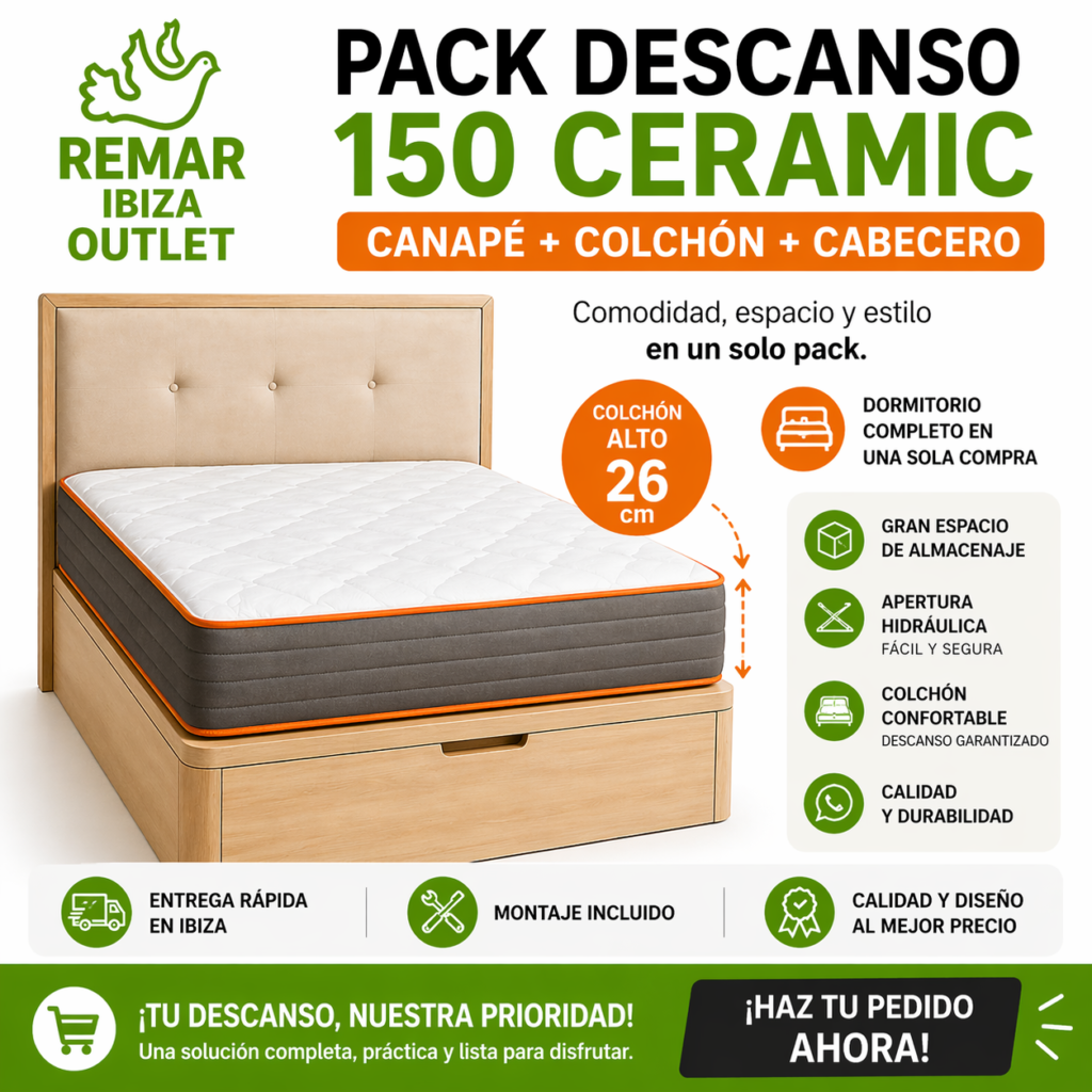 pack dormitorio 150 oferta en ibiza