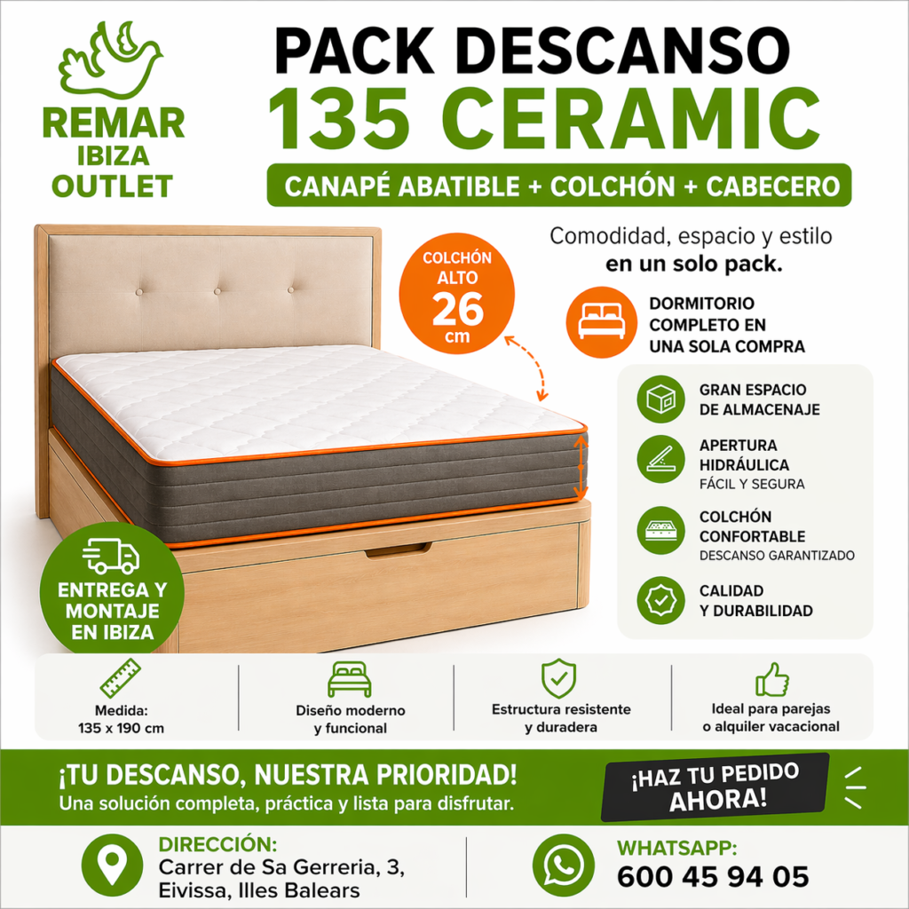 pack dormitorio oferta en ibiza outlet remar