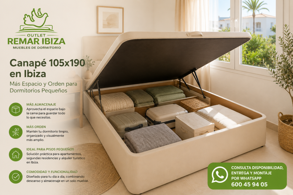 Canape de almacenamiento en Ibiza