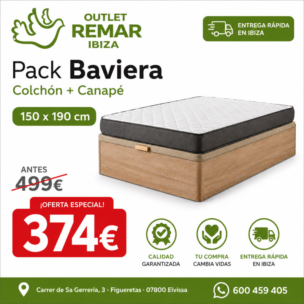 Pack Baviera 150x190 cm en Ibiza