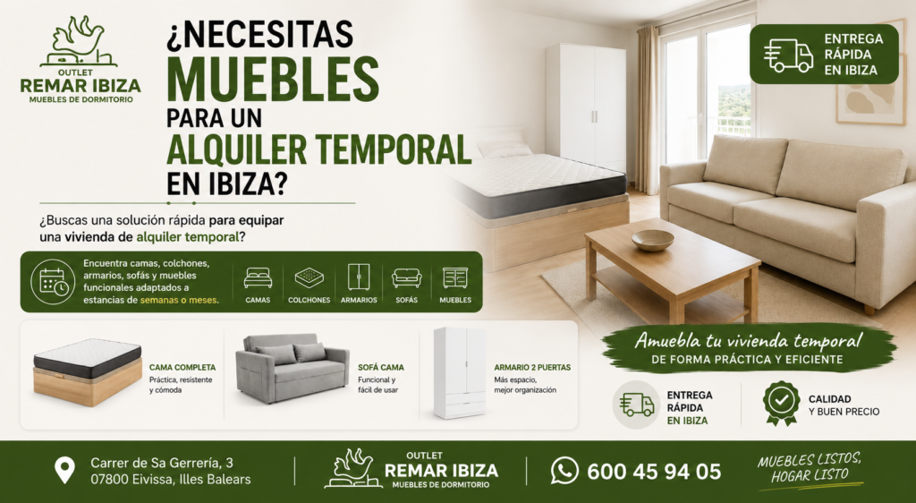 Muebles para Alquiler Temporal en Ibiza: Soluciones Prácticas para Viviendas de Semanas o Meses 3 Muebles para Alquiler Temporal en Ibiza Soluciones Prácticas para Viviendas de Semanas o Meses
