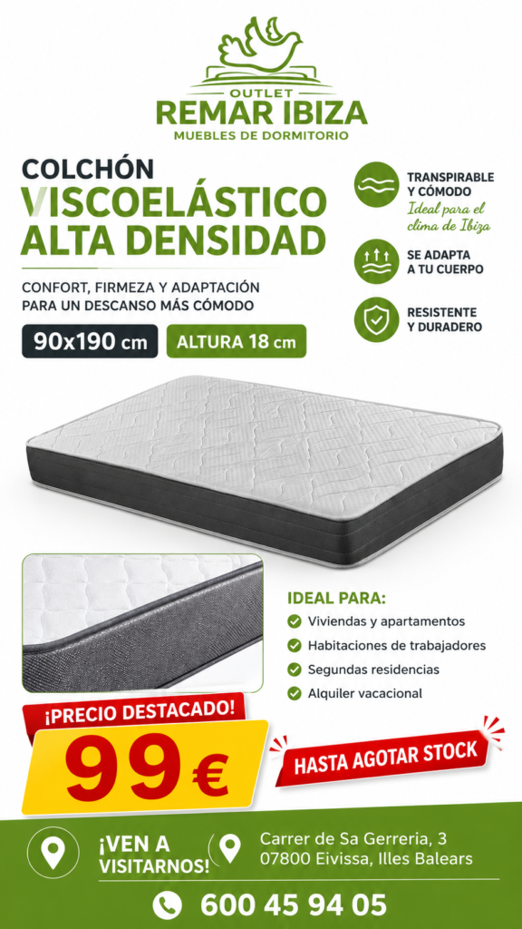 colchon viscoelastico barato en ibiza 2