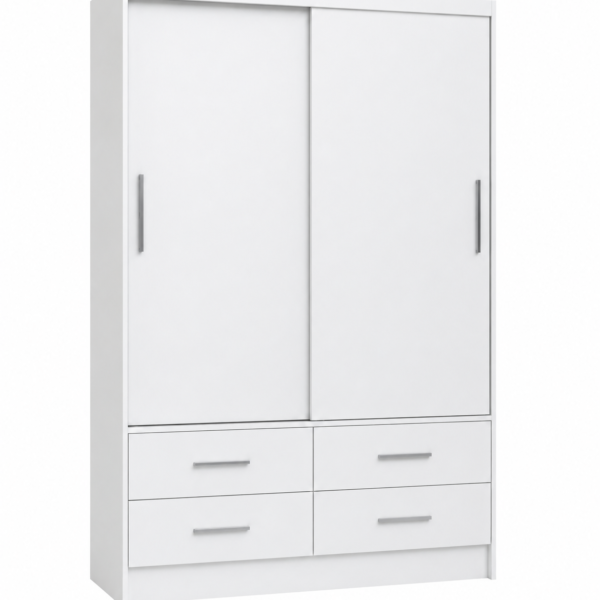 Armario Corredero 2 Puertas + 4 Cajones 150 cm